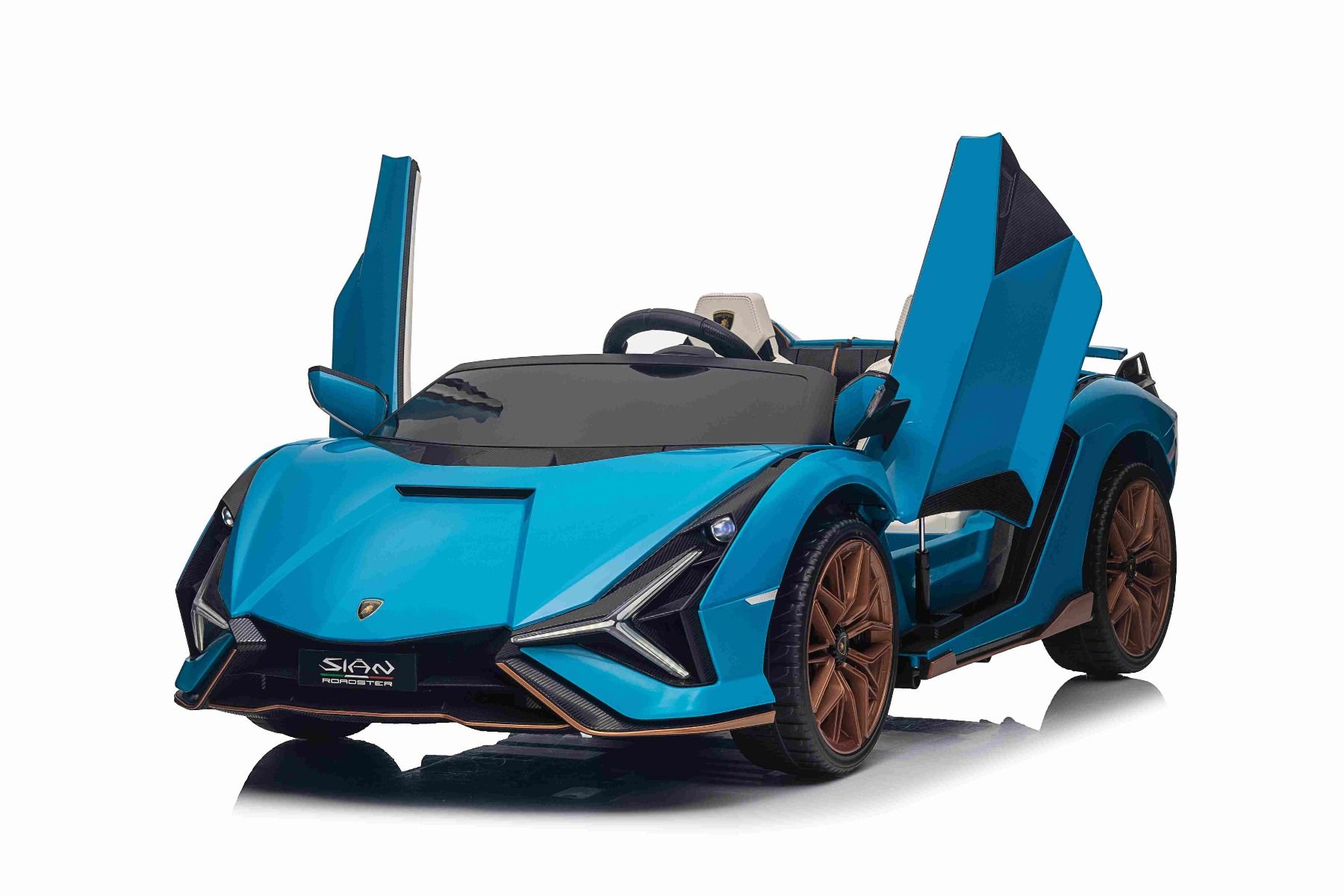Elektrické autíčko Lamborghini Sian 4X4, modré , 12V, 2,4 GHz diaľkové ovládanie