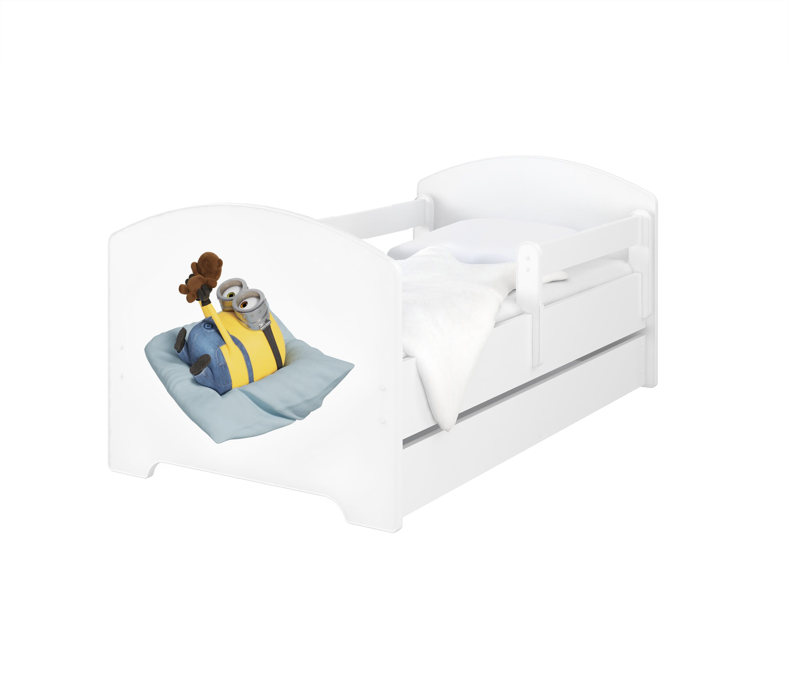 Detská posteľ 140 x 70 cm + matrac grátis Mimoni  poduška