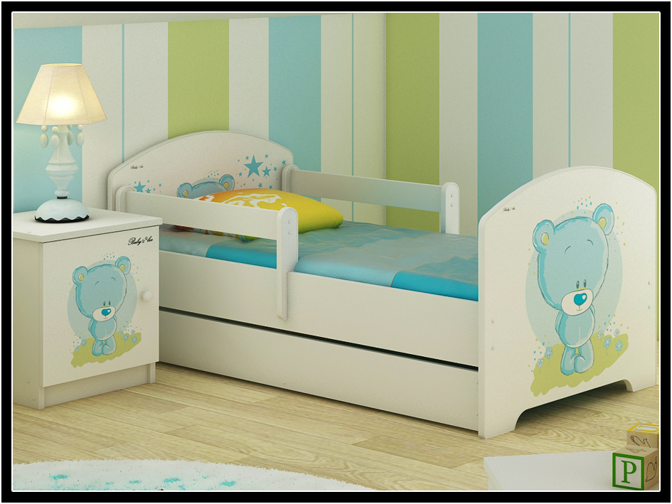 Detská posteľ + matrac - 160x80 cm MACKO II