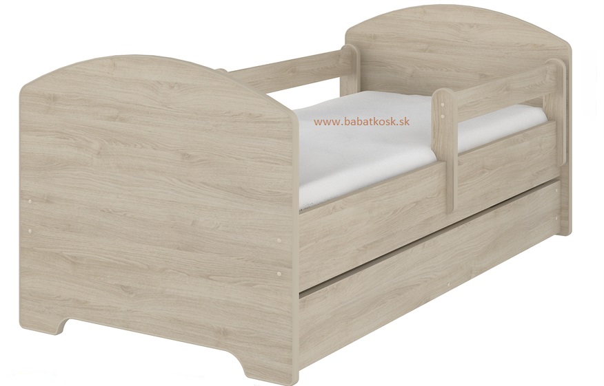 Boo detská postel 140x70 cm+ matrac grátis- dub