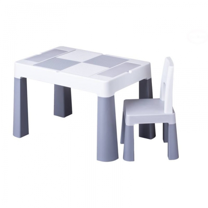 Sada nábytku pre deti Multifun - stolček šedá