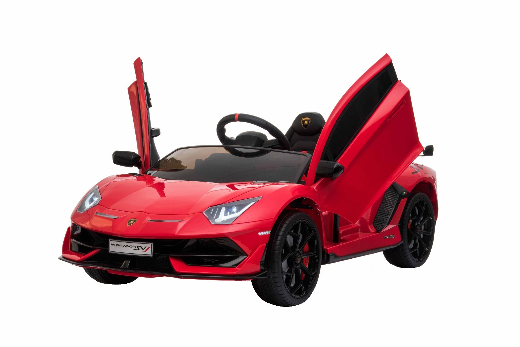 Elektrické autíčko Lamborghini Aventador, 12V, 2,4 GHz dialkové ovládanie červen