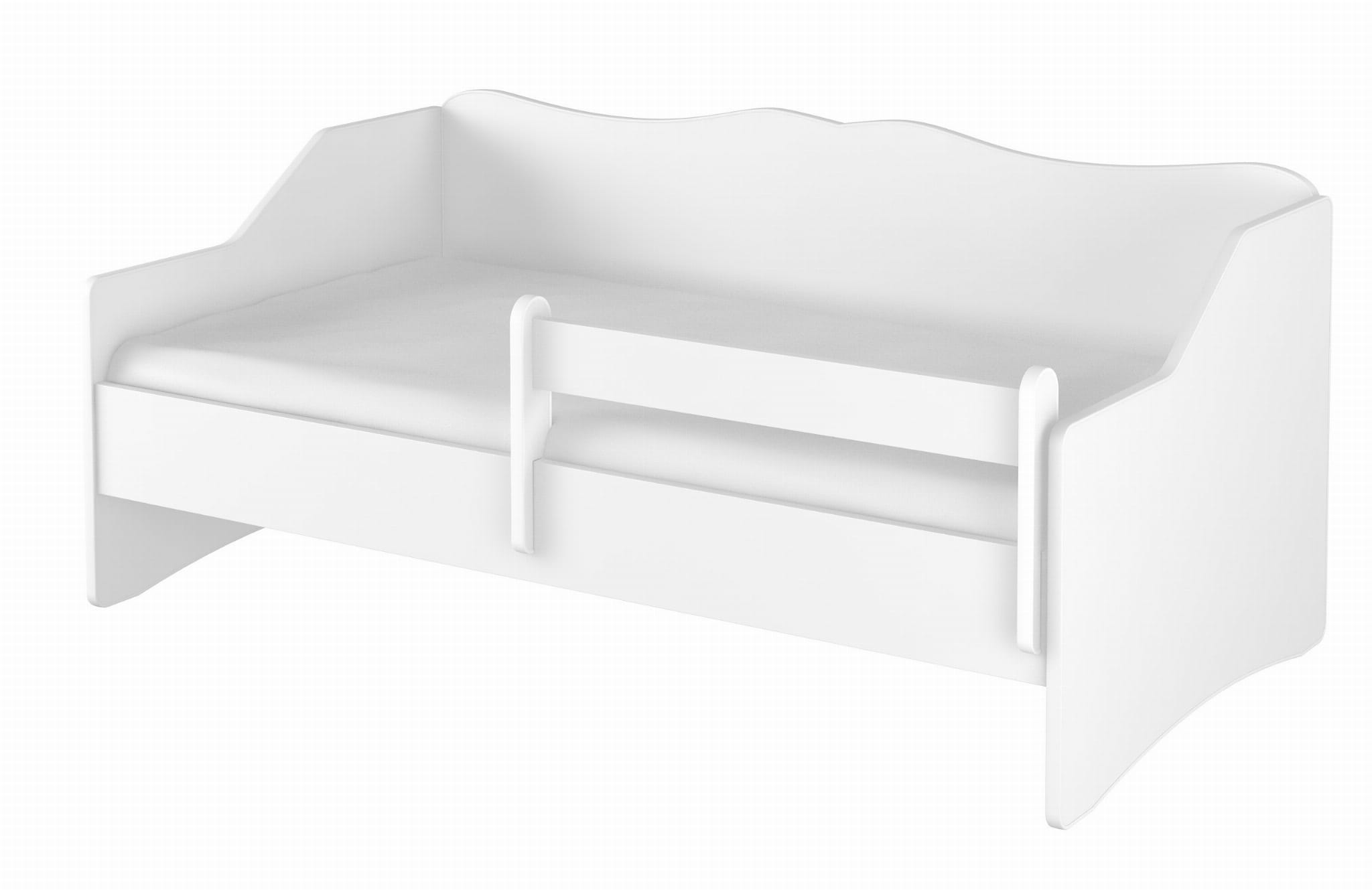 Detská posteľ LULU - biela, 160x80 cm+ barierka