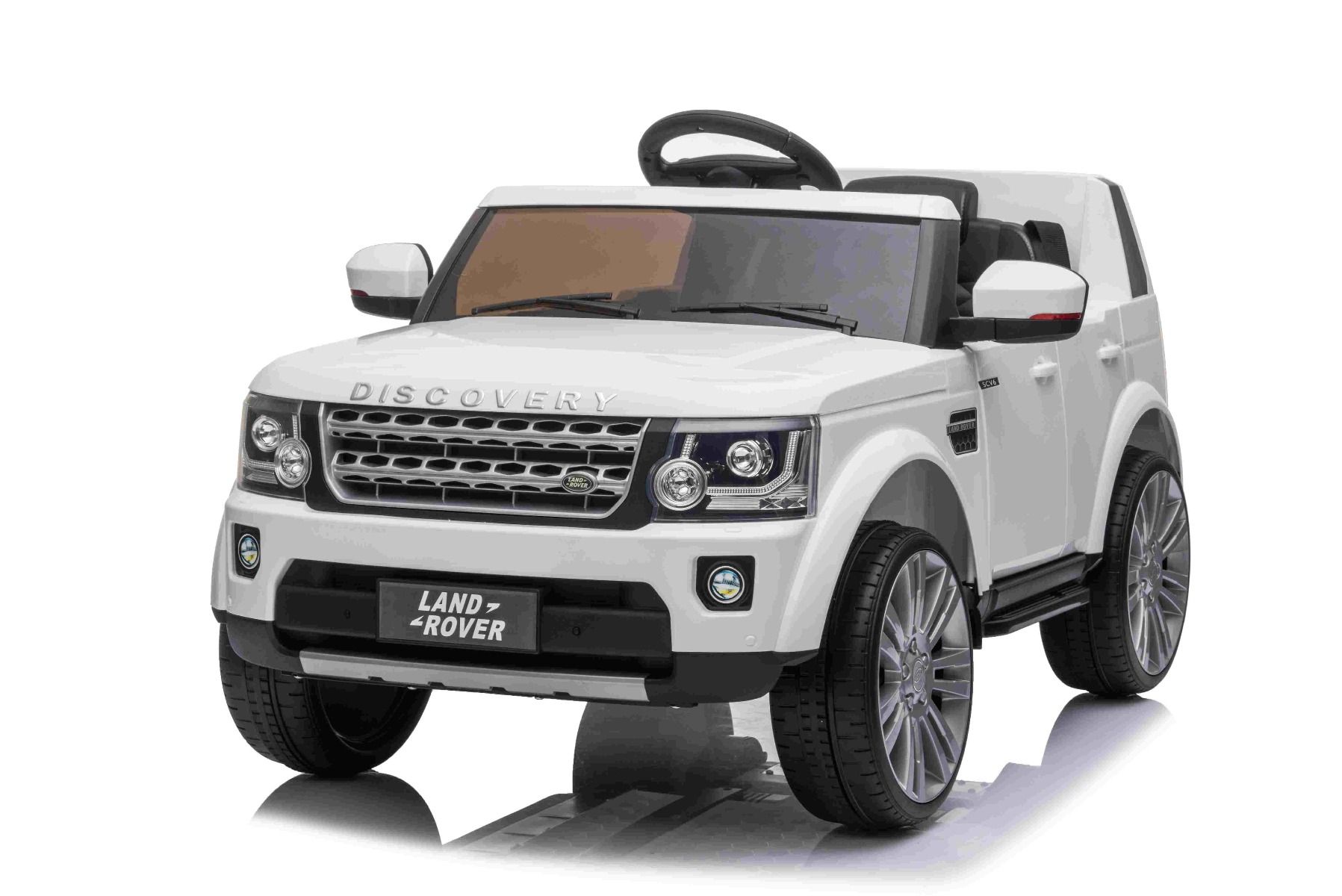  Elektrické autíčko Land Rover Discovery, 12V, 2,4 GHz dialkové ovládanie biele