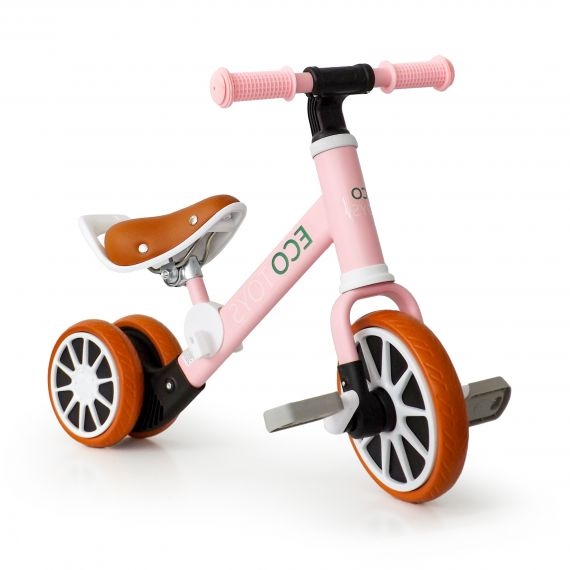 Detský bicykel, odrážadlo  pedále - růžová