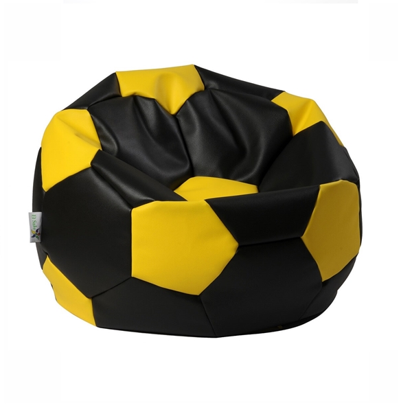 Sedací vak lopta 100×100 cm čierno-žltá