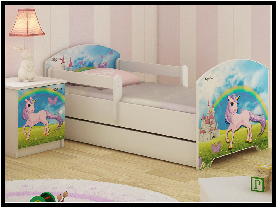 Detská posteľ + matrac - 160x80 cm 01