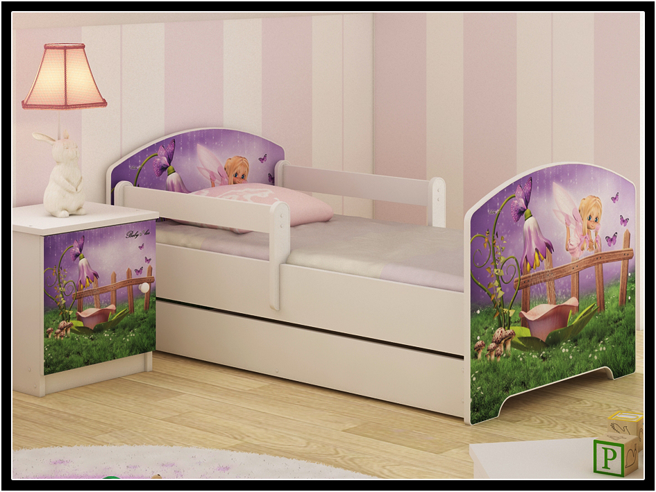 Detská posteľ + matrac - 160x80 cm zvonček