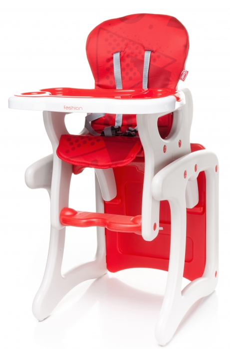 Jedálenská stolička červená