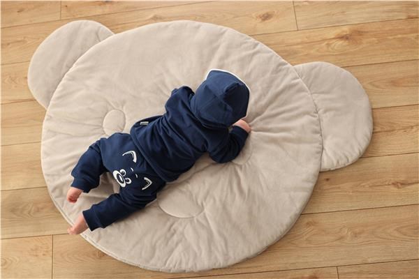 Detská hracia deka Bear warm grey