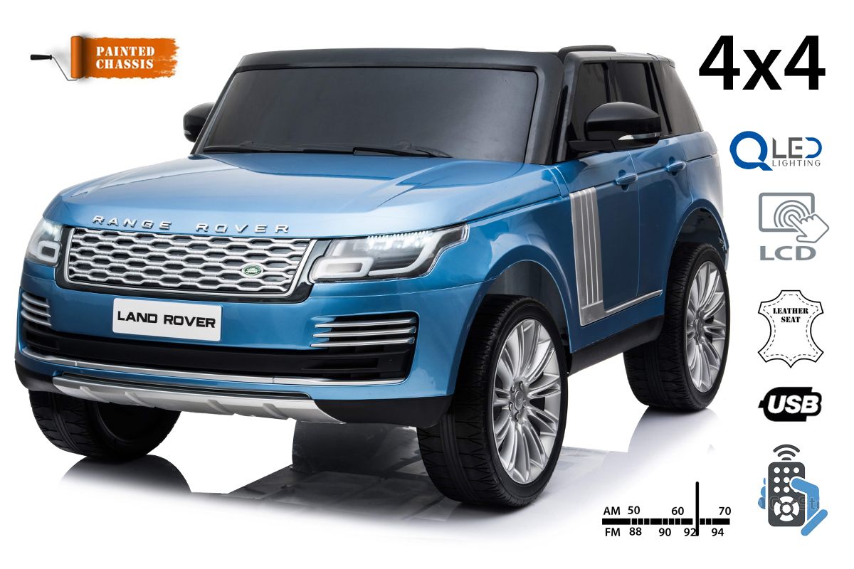 Elektrické autíčko Range Rover, Dvojmiestne, modré lakované