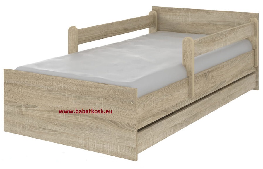 Detská postel + zábrany 160x80 Dub