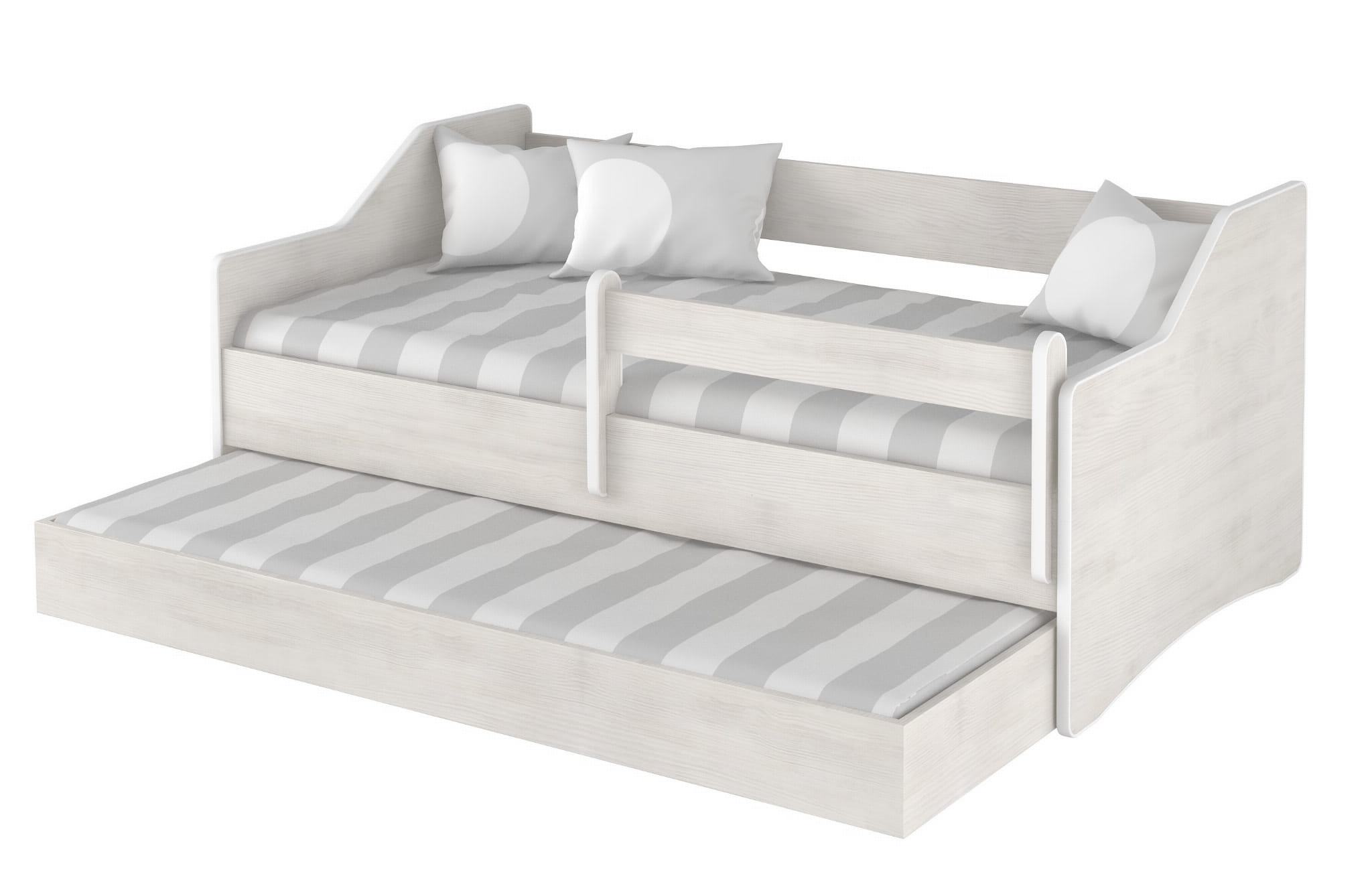 Detská posteľ LULU II-  160x80 cm+ barierka +výsuvné lôžko surf