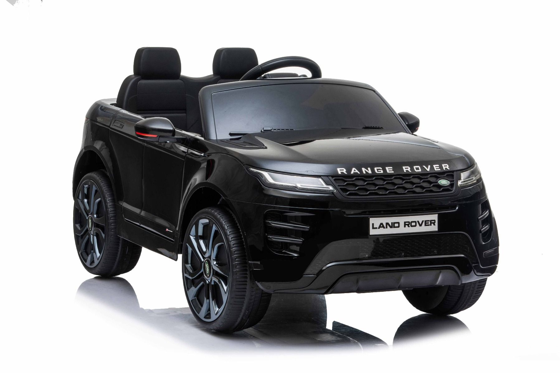 Elektrické autíčko Range Rover EVOQUE, Jednomiestne, čierne, Kožené sedadlá