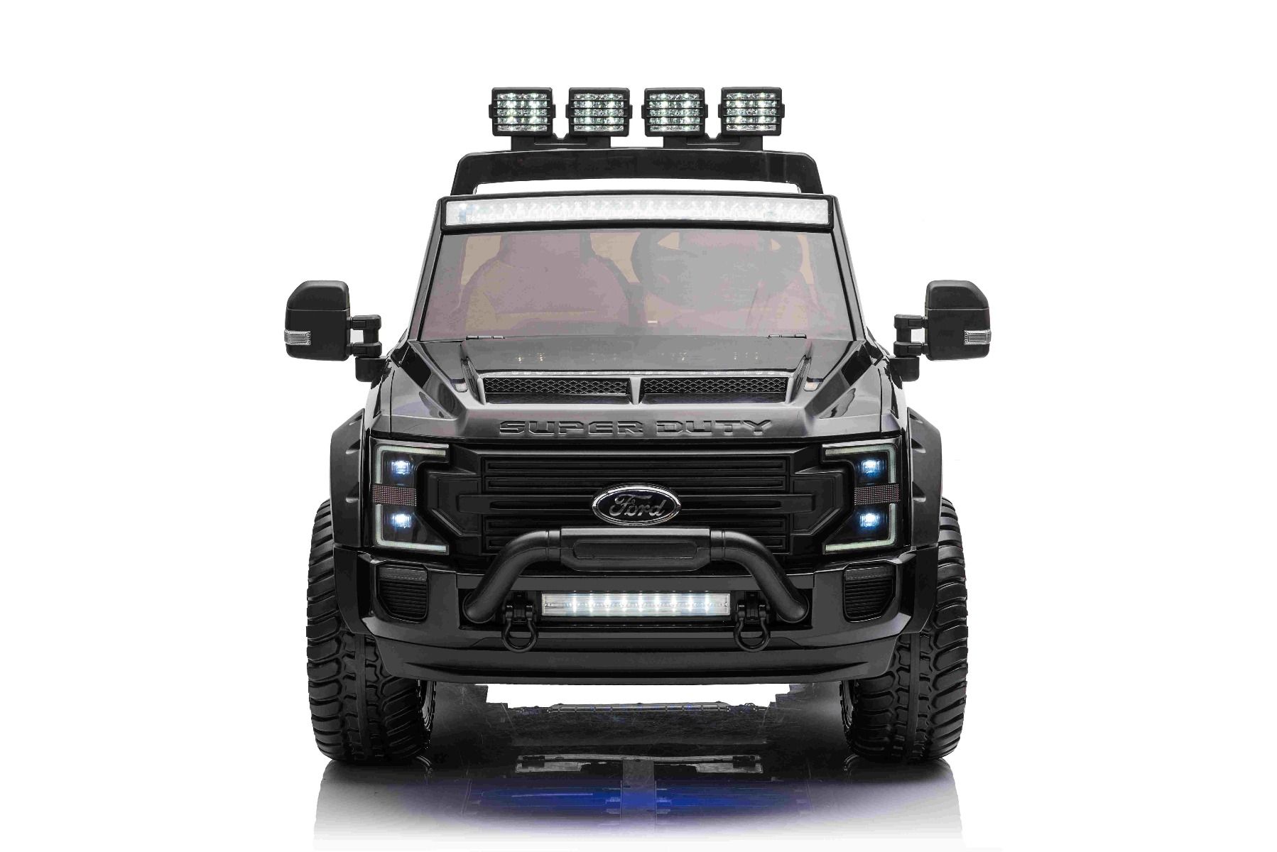 Elektrické autíčko Ford Super Duty 24V čierne, Dvojmiestne, Pohon 4X4 s vysokový