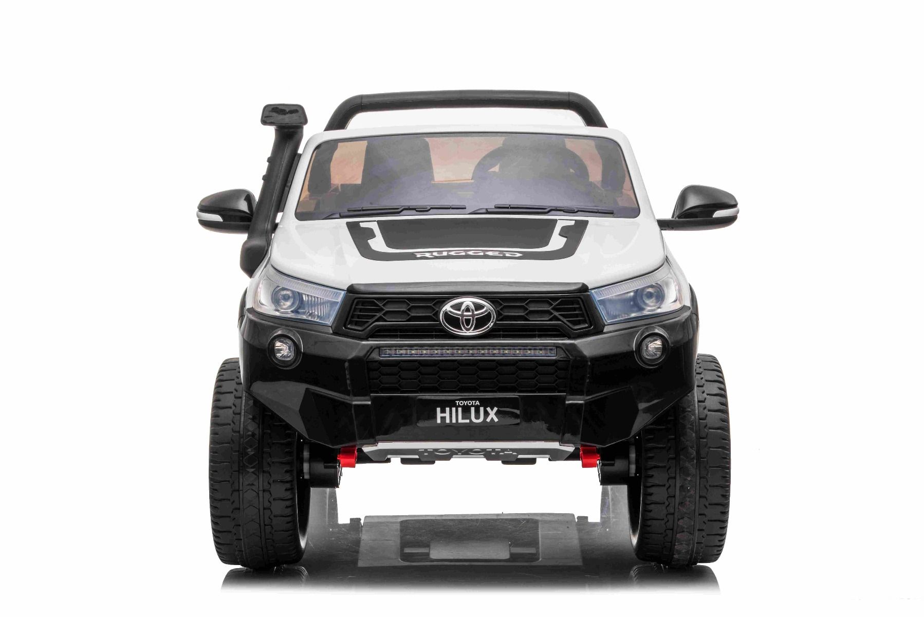 Elektrické autíčko Toyota Hilux 4X4, biele, 2 x 12V/10 Ah batéria, EVA kolesá