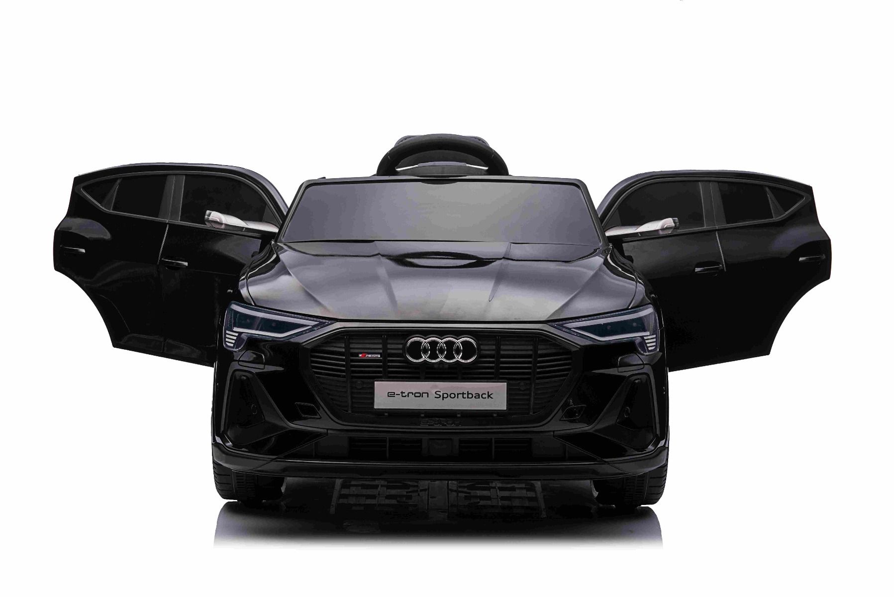 Elektrické autíčko Audi E-tron Sportback 4x4 čierne, Koženkové sedadlo