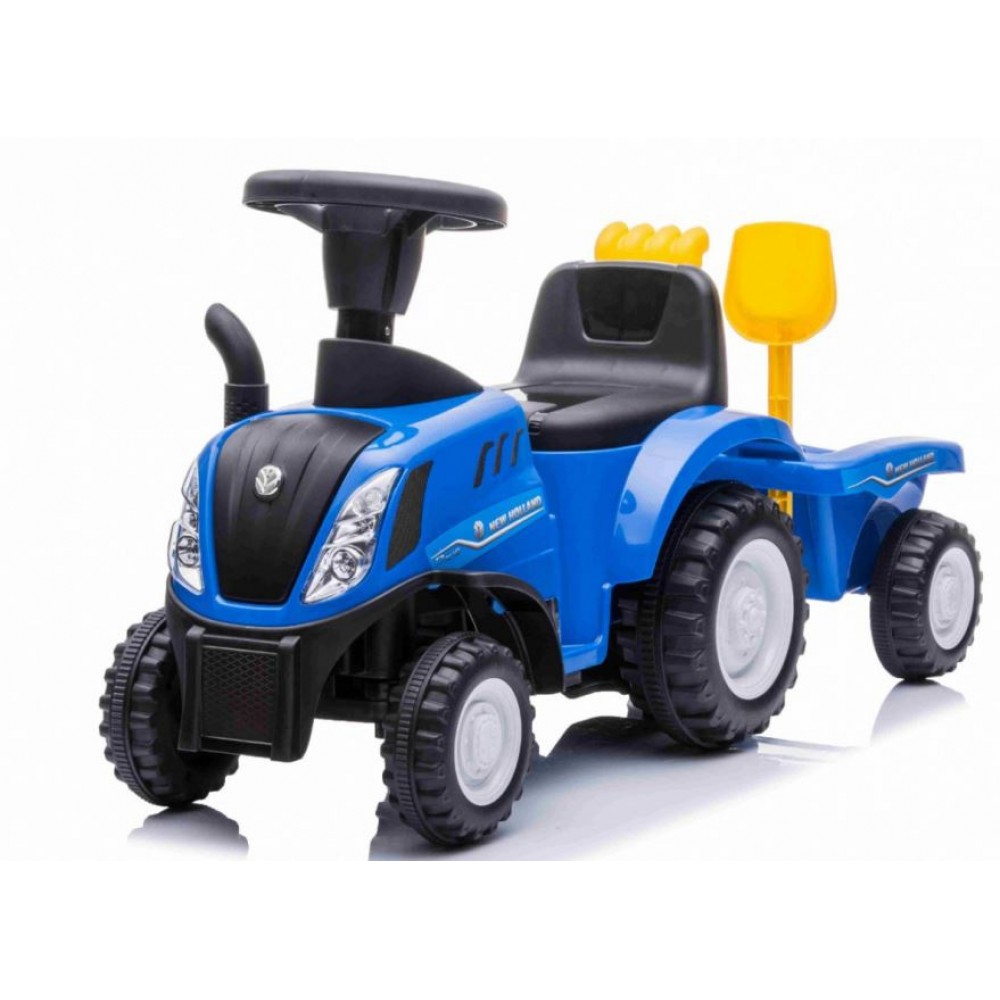 Odrážadlo traktor s prívesom New Holland modrá 