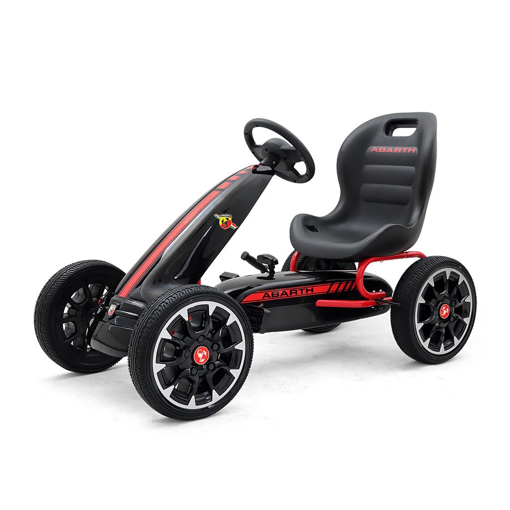 Detská šliapacia motokára Go-kart Abarth černá