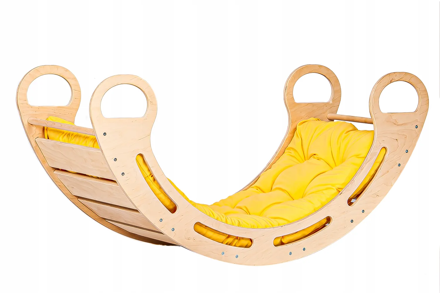 Montessori hojdačka s vankúšom B85 žltá