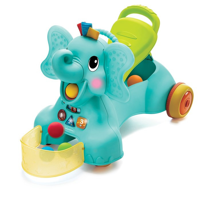 Infantino Sit, Walk & Ride Elephant 3v1 pomôcka na chodenie