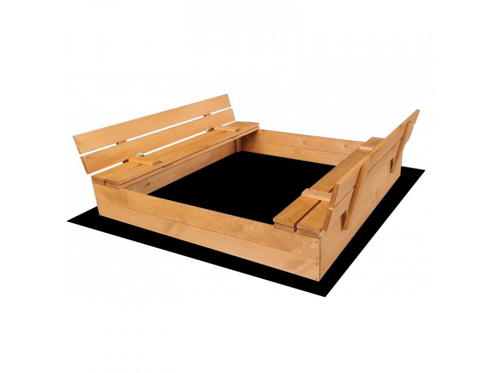 Drevené pieskovisko s lavičkami impregnované 150cm 
