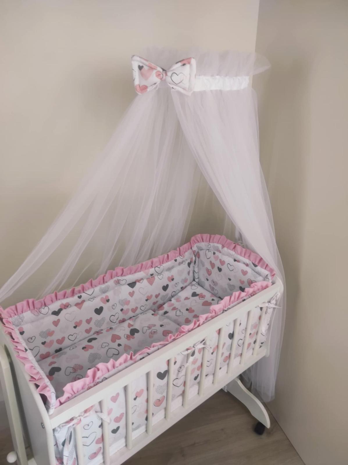 Detská kolíska + komplet výbava srdiečko