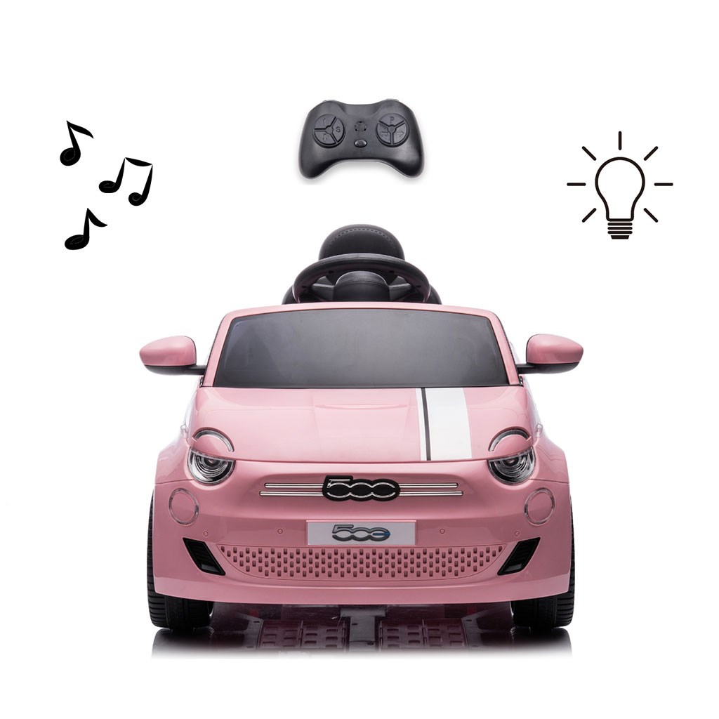 Elektrické autíčko Fiat 500e ružové