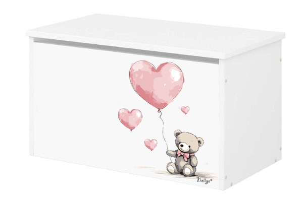 Box na hračky  Teddy love - růžový