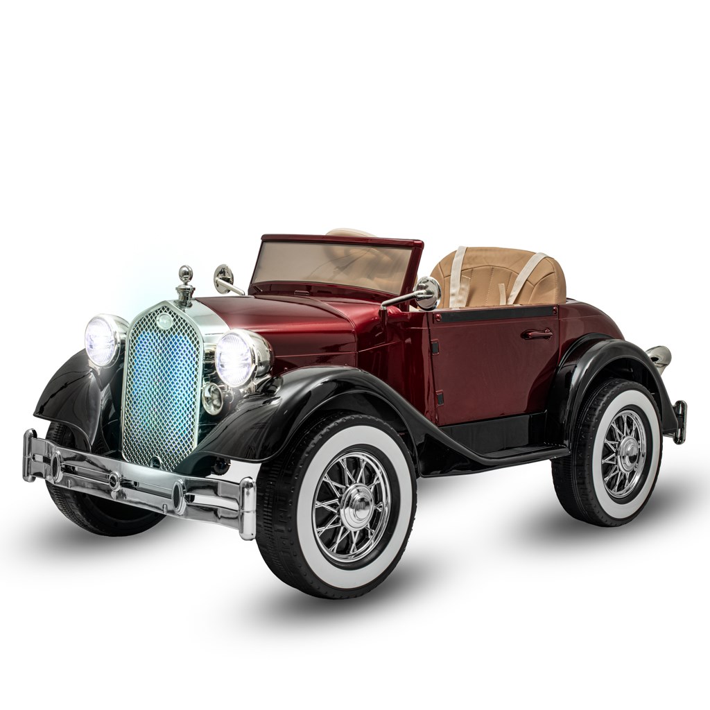 Elektrické autíčko Retro 4x4  lakované červené