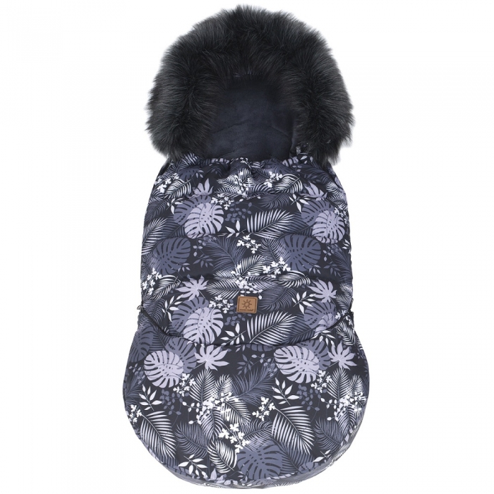 Zimný fusak  s kožušinkou, Palmy, 114 x 52 cm