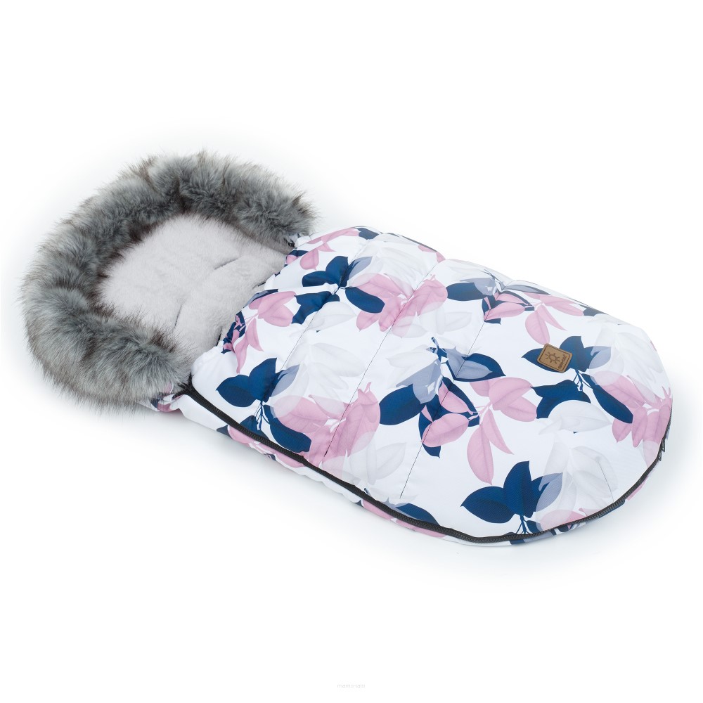 Zimný fusak Lux s kožušinkou, 50 x 100cm - šedá, granát