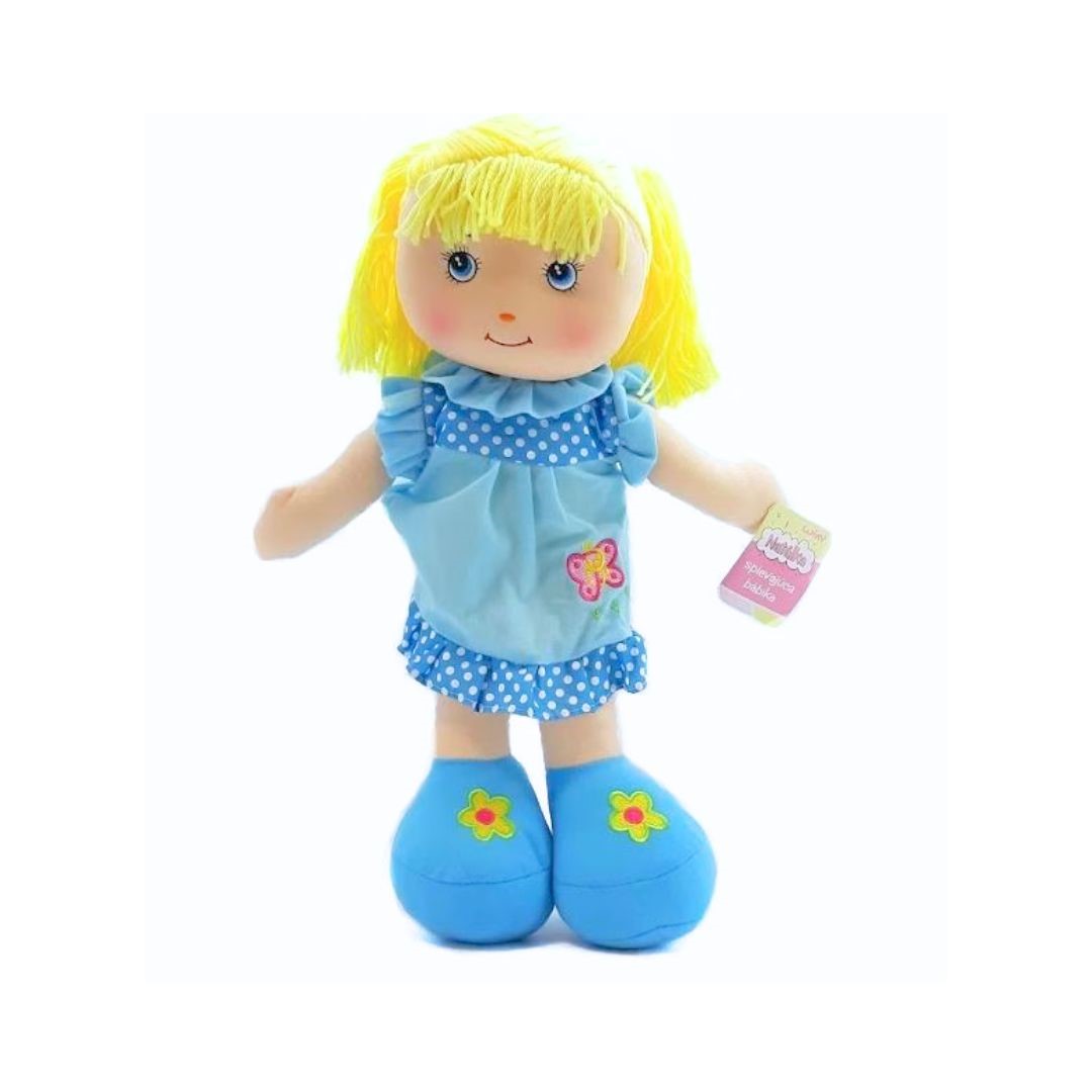 Spievajúca bábika  52cm modrá