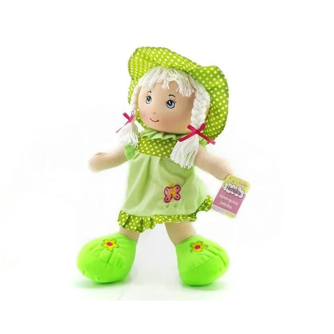 Spievajúca bábika 52cm zelená