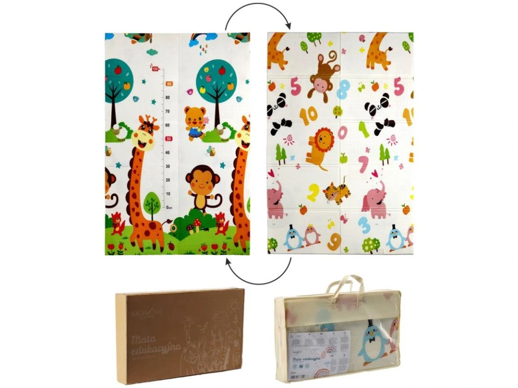 Obojstranná podložka animals and number 200x150x1 cm