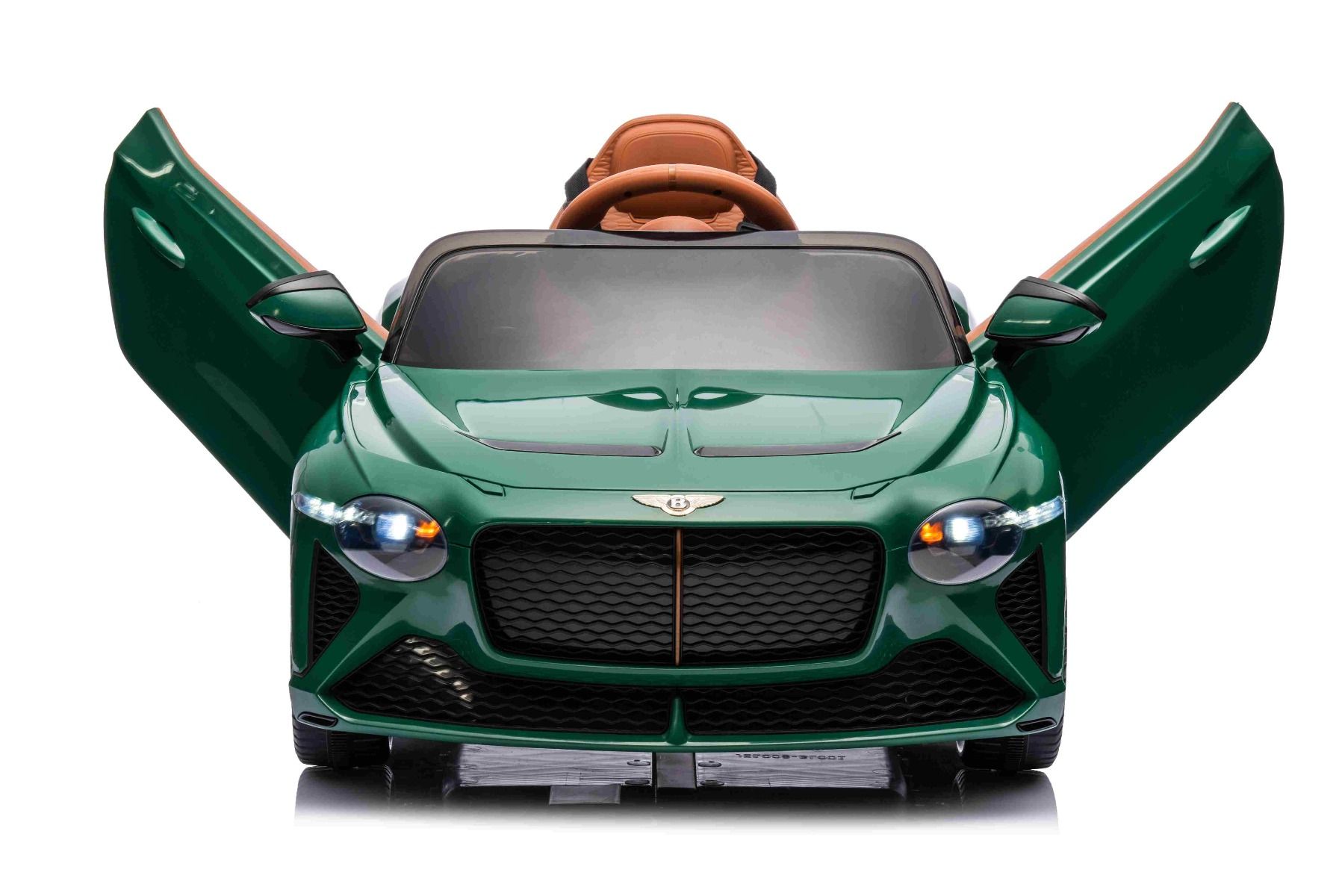  Elektrické autíčko Bentley Bacalar 12V, zelené, Dvere otvárajúce sa nahor, 2.4 GHz diaľkové ovládanie, LED svetlá, USB/Aux Vstup, Odpruženie, Lítiová batéria, 2 X 25W motor, ORIGINÁL licencia