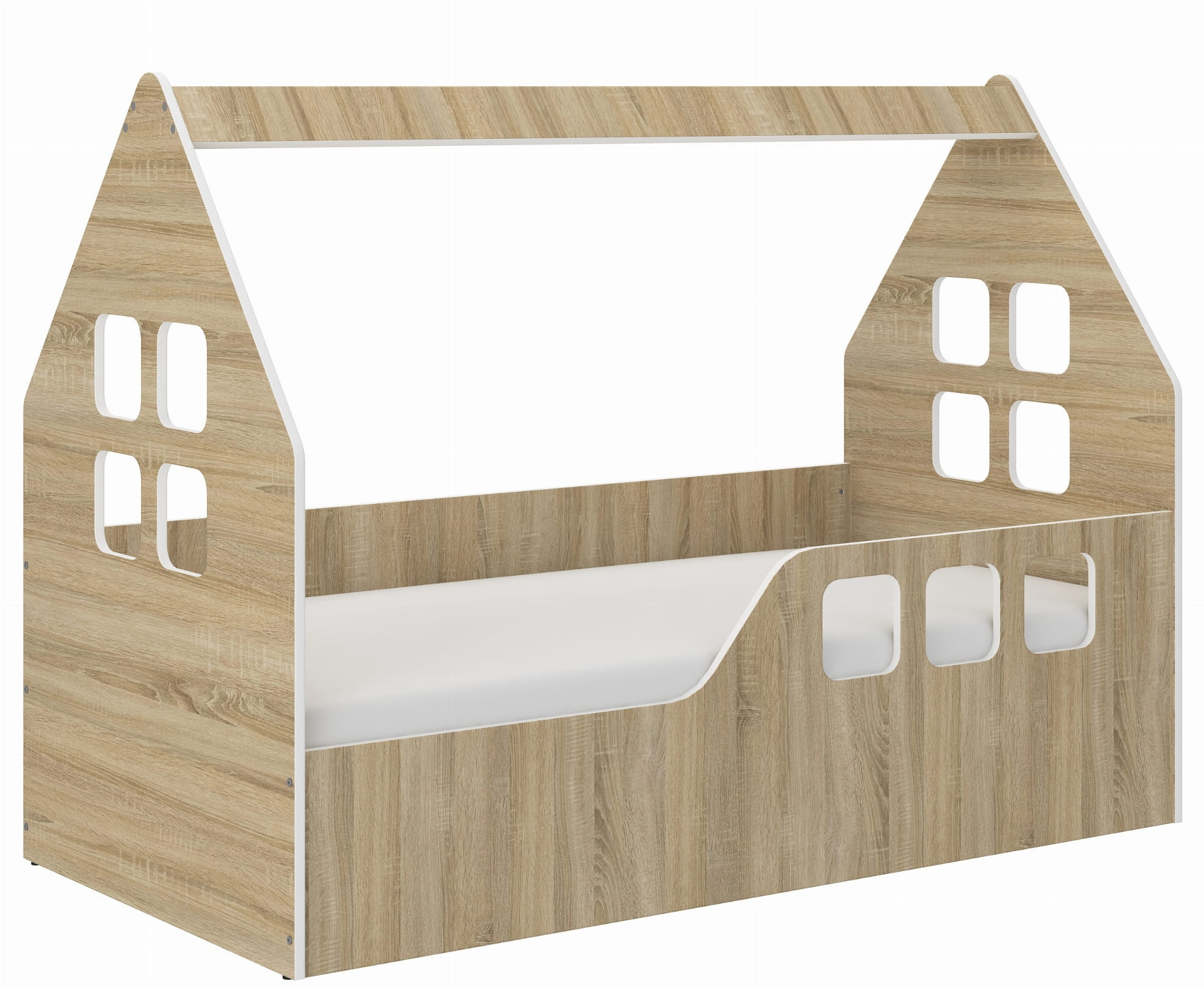Detská posteľ + matrac 160x80 pravá sonoma 