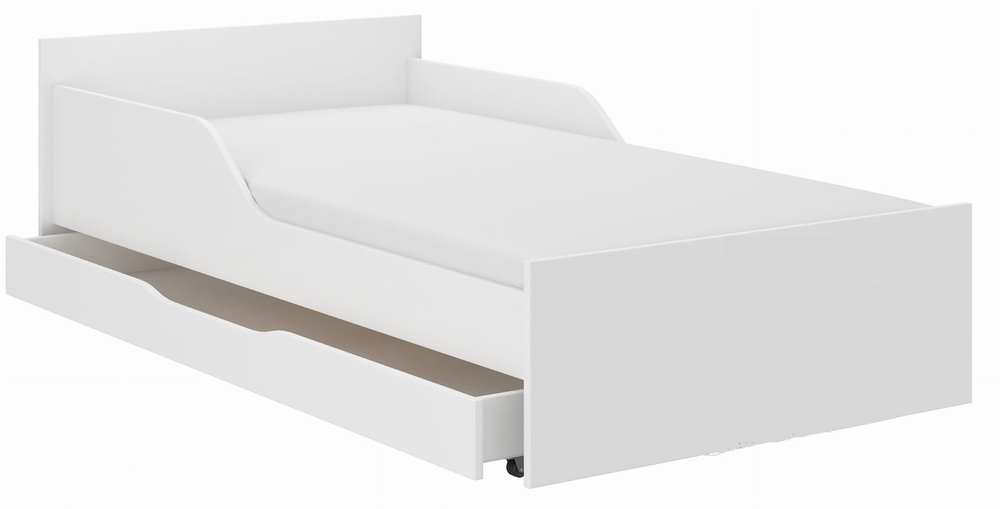 Detská posteľ biela+ matrac 160x80 + uložný priestor