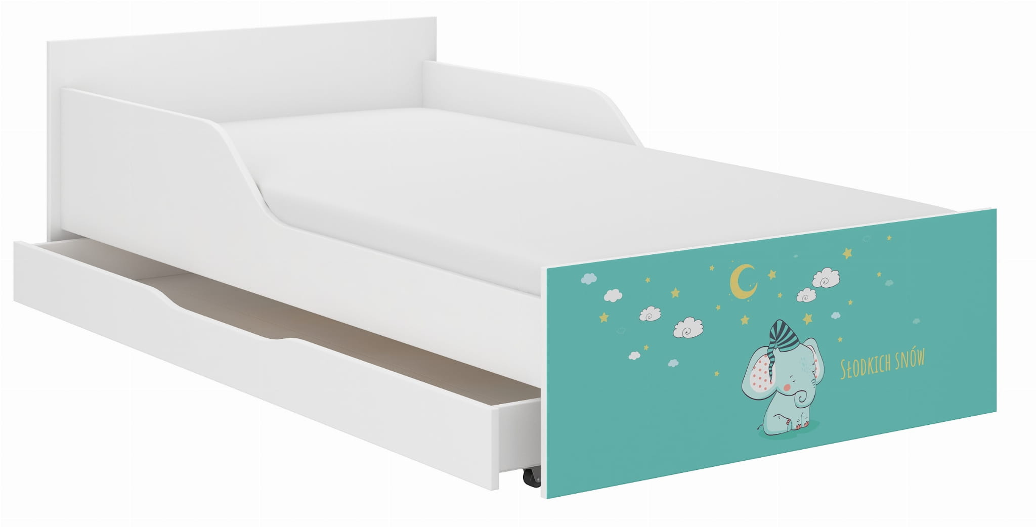 Detská posteľ sloník+ matrac 160x80 + uložný priestor