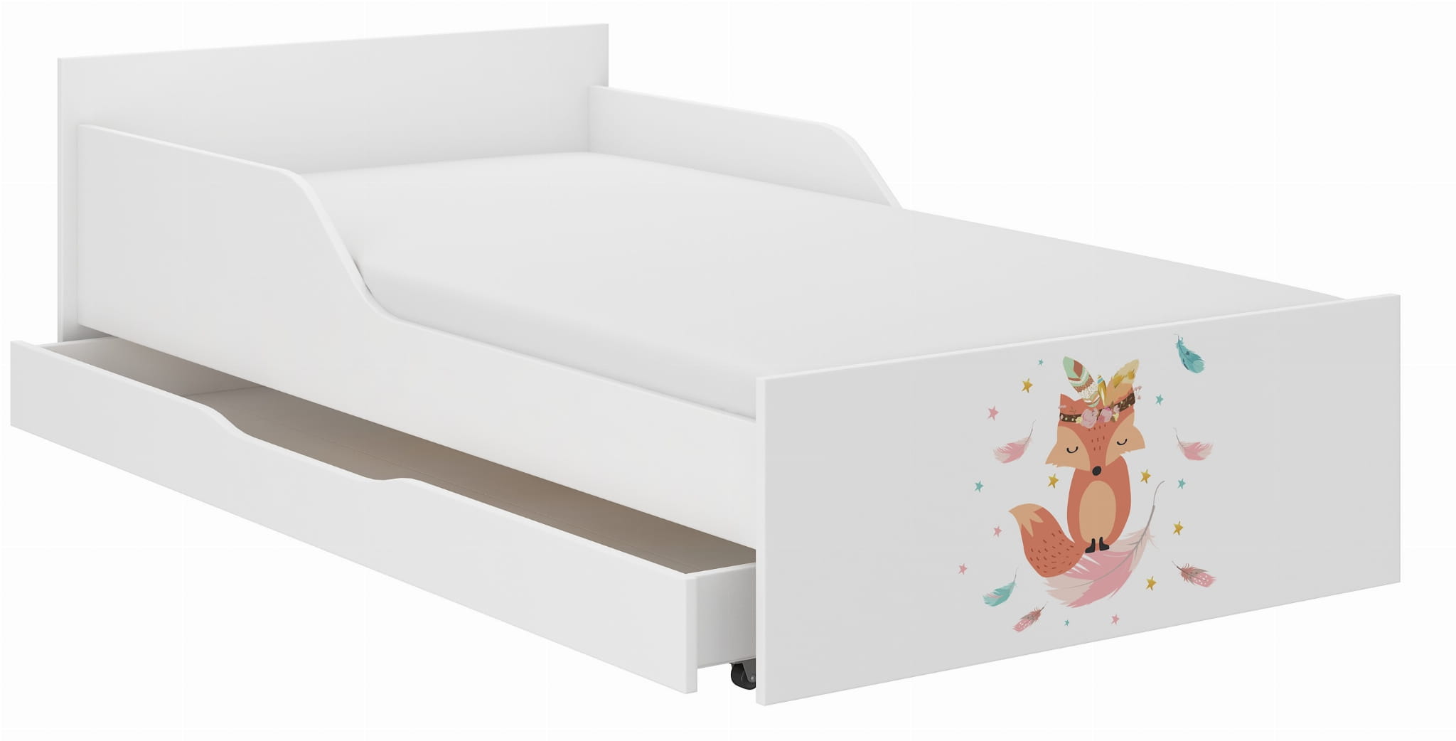 Detská posteľ lišiak+ matrac 160x80 + uložný priestor